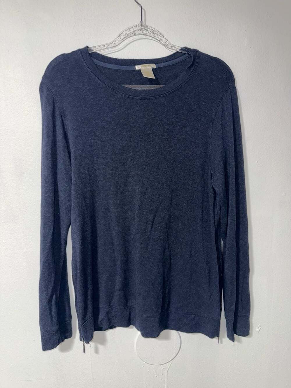 Matty M Long Sleeve Pullover Size L Blue Top